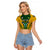 Custom South Africa Rugby Raglan Cropped T Shirt Go Springboks Kente Pattern With Bokke - Wonder Print Shop