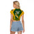 Custom South Africa Rugby Raglan Cropped T Shirt Go Springboks Kente Pattern With Bokke - Wonder Print Shop