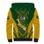 Custom South Africa Rugby Sherpa Hoodie Go Springboks Kente Pattern With Bokke - Wonder Print Shop