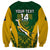 Custom South Africa Rugby Sweatshirt Go Springboks Kente Pattern With Bokke - Wonder Print Shop