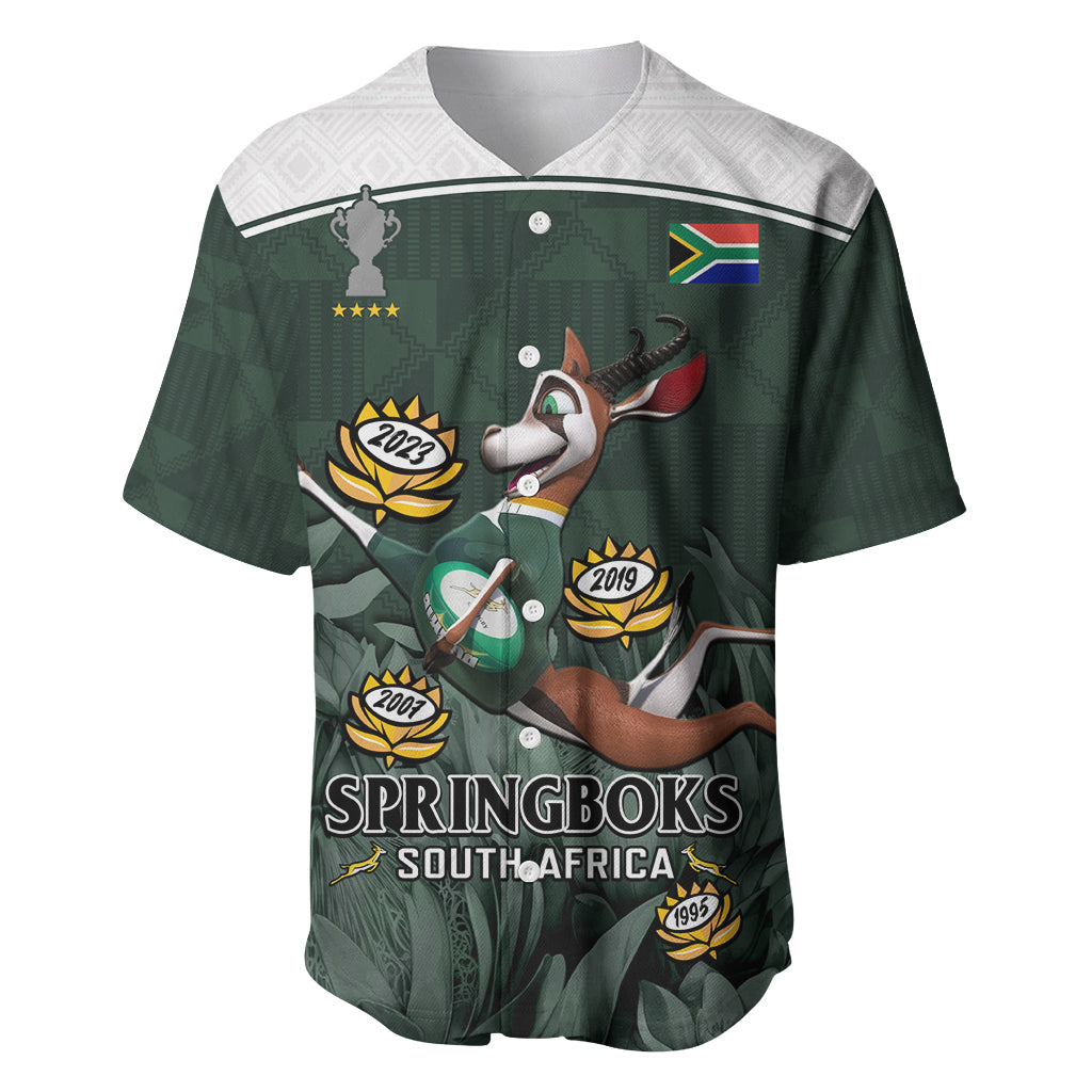 South Africa Rugby Baseball Jersey Springboks 4th Champions World Cup Proud Bokke - Wonder Print Shop