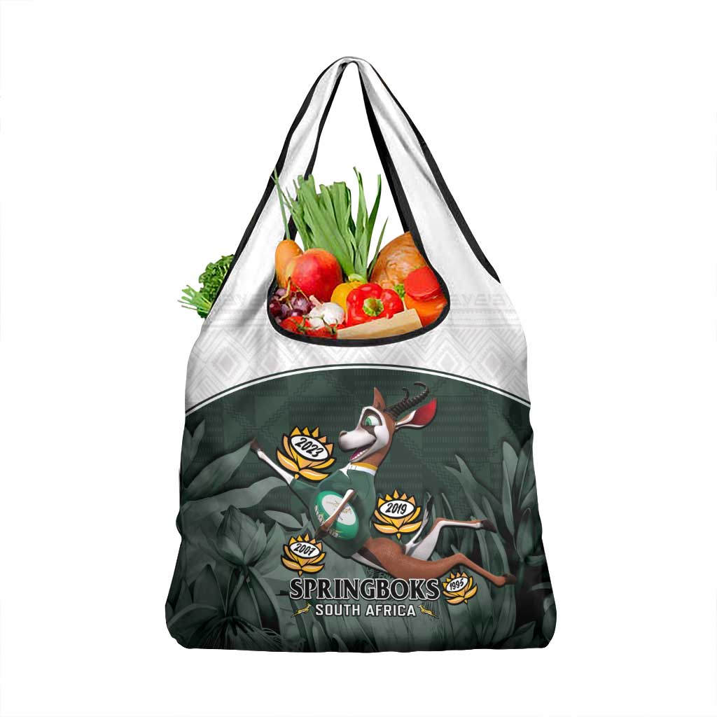 South Africa Rugby Grocery Bag Springboks 4th Champions World Cup Proud Bokke