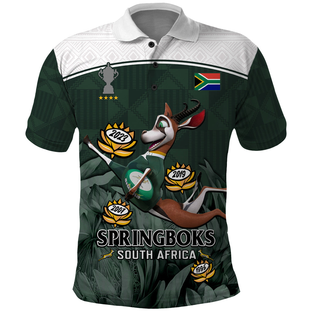 South Africa Rugby Polo Shirt Springboks 4th Champions World Cup Proud Bokke - Wonder Print Shop