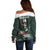 Custom South Africa Rugby Off Shoulder Sweater Springboks 4th Champions World Cup Proud Bokke - Wonder Print Shop