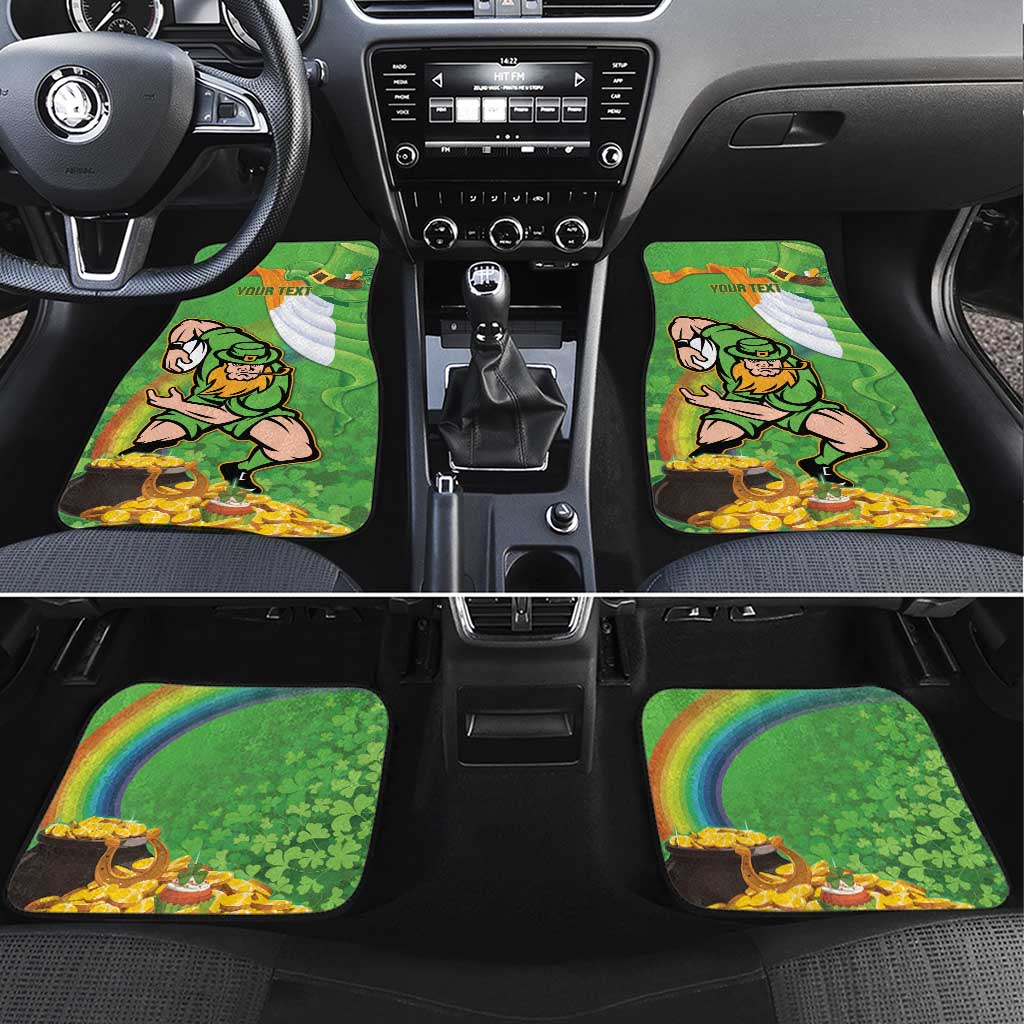 Personalised Ireland Rugby 2025 Car Mats Irish Leprechaun Saint Patrick's Day