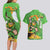 Personalised Ireland Rugby 2025 Couples Matching Long Sleeve Bodycon Dress and Hawaiian Shirt Irish Leprechaun Saint Patrick's Day