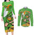 Personalised Ireland Rugby 2025 Couples Matching Long Sleeve Bodycon Dress and Long Sleeve Button Shirt Irish Leprechaun Saint Patrick's Day