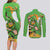 Personalised Ireland Rugby 2025 Couples Matching Long Sleeve Bodycon Dress and Long Sleeve Button Shirt Irish Leprechaun Saint Patrick's Day