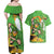 Personalised Ireland Rugby 2025 Couples Matching Off Shoulder Maxi Dress and Hawaiian Shirt Irish Leprechaun Saint Patrick's Day