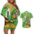 Personalised Ireland Rugby 2025 Couples Matching Off Shoulder Short Dress and Hawaiian Shirt Irish Leprechaun Saint Patrick's Day