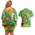 Personalised Ireland Rugby 2025 Couples Matching Off Shoulder Short Dress and Hawaiian Shirt Irish Leprechaun Saint Patrick's Day