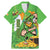 Personalised Ireland Rugby 2025 Family Matching Mermaid Dress and Hawaiian Shirt Irish Leprechaun Saint Patrick's Day