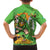 Personalised Ireland Rugby 2025 Family Matching Puletasi and Hawaiian Shirt Irish Leprechaun Saint Patrick's Day