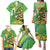 Personalised Ireland Rugby 2025 Family Matching Puletasi and Hawaiian Shirt Irish Leprechaun Saint Patrick's Day