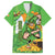 Personalised Ireland Rugby 2025 Family Matching Short Sleeve Bodycon Dress and Hawaiian Shirt Irish Leprechaun Saint Patrick's Day - Wonder Print Shop