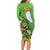 Personalised Ireland Rugby 2025 Long Sleeve Bodycon Dress Irish Leprechaun Saint Patrick's Day - Wonder Print Shop