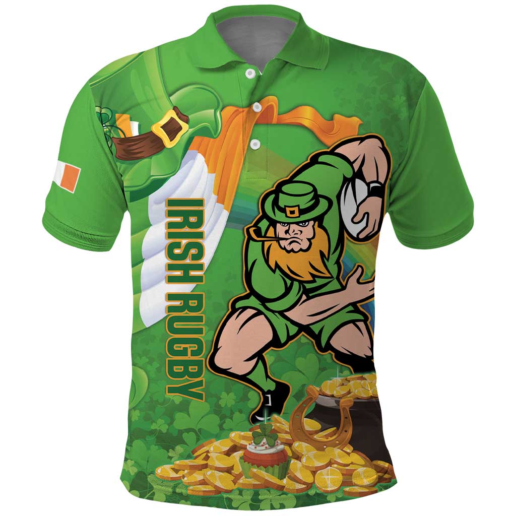 Personalised Ireland Rugby 2025 Polo Shirt Irish Leprechaun Saint Patrick's Day - Wonder Print Shop