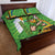 Personalised Ireland Rugby 2025 Quilt Bed Set Irish Leprechaun Saint Patrick's Day