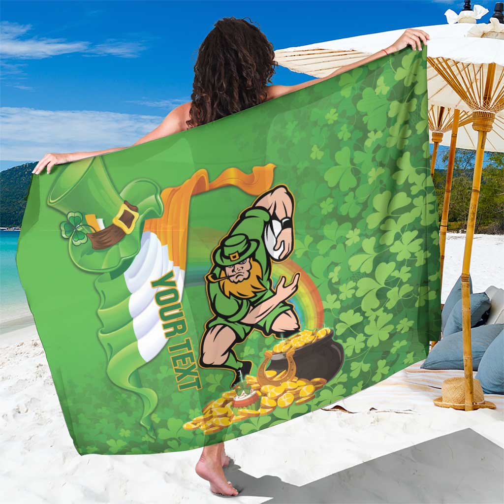 Personalised Ireland Rugby 2025 Sarong Irish Leprechaun Saint Patrick's Day