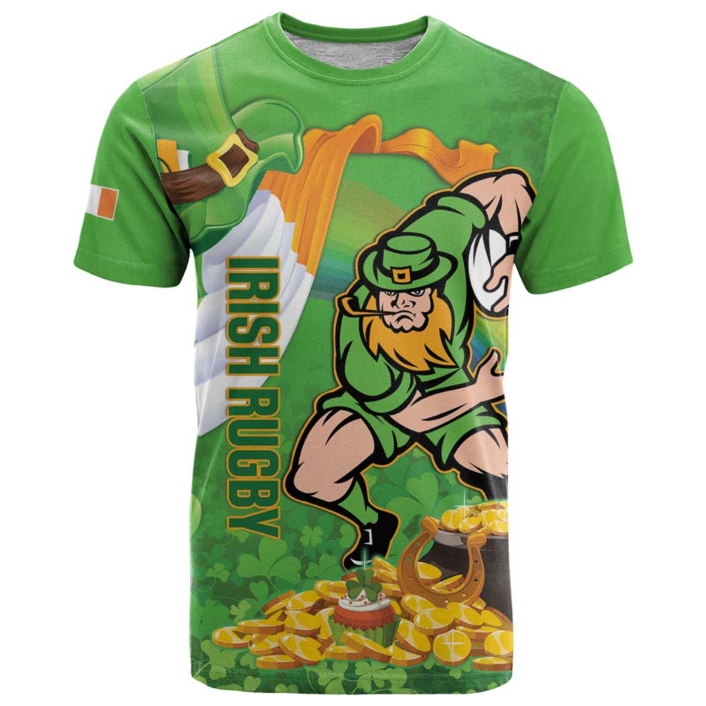 Personalised Ireland Rugby 2025 T Shirt Irish Leprechaun Saint Patrick's Day