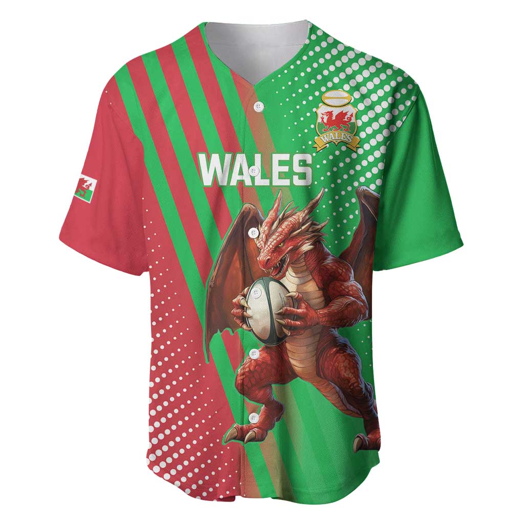 Custom Wales Rugby 2025 Baseball Jersey Go Welsh Dragon Sporty Style