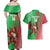 Custom Wales Rugby 2025 Couples Matching Off Shoulder Maxi Dress and Hawaiian Shirt Go Welsh Dragon Sporty Style