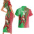 Custom Wales Rugby 2025 Couples Matching Short Sleeve Bodycon Dress and Hawaiian Shirt Go Welsh Dragon Sporty Style