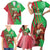 Custom Wales Rugby 2025 Family Matching Short Sleeve Bodycon Dress and Hawaiian Shirt Go Welsh Dragon Sporty Style - Wonder Print Shop