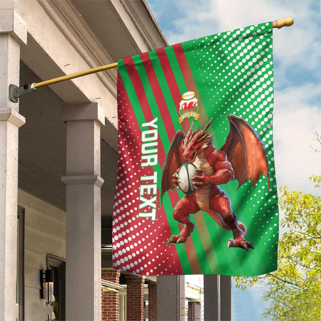 Custom Wales Rugby 2025 Garden Flag Go Welsh Dragon Sporty Style - Wonder Print Shop