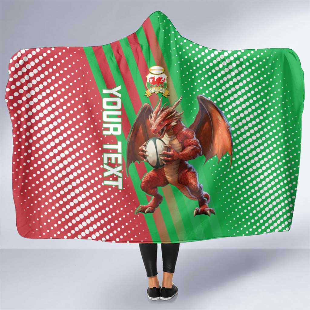 Custom Wales Rugby 2025 Hooded Blanket Go Welsh Dragon Sporty Style - Wonder Print Shop