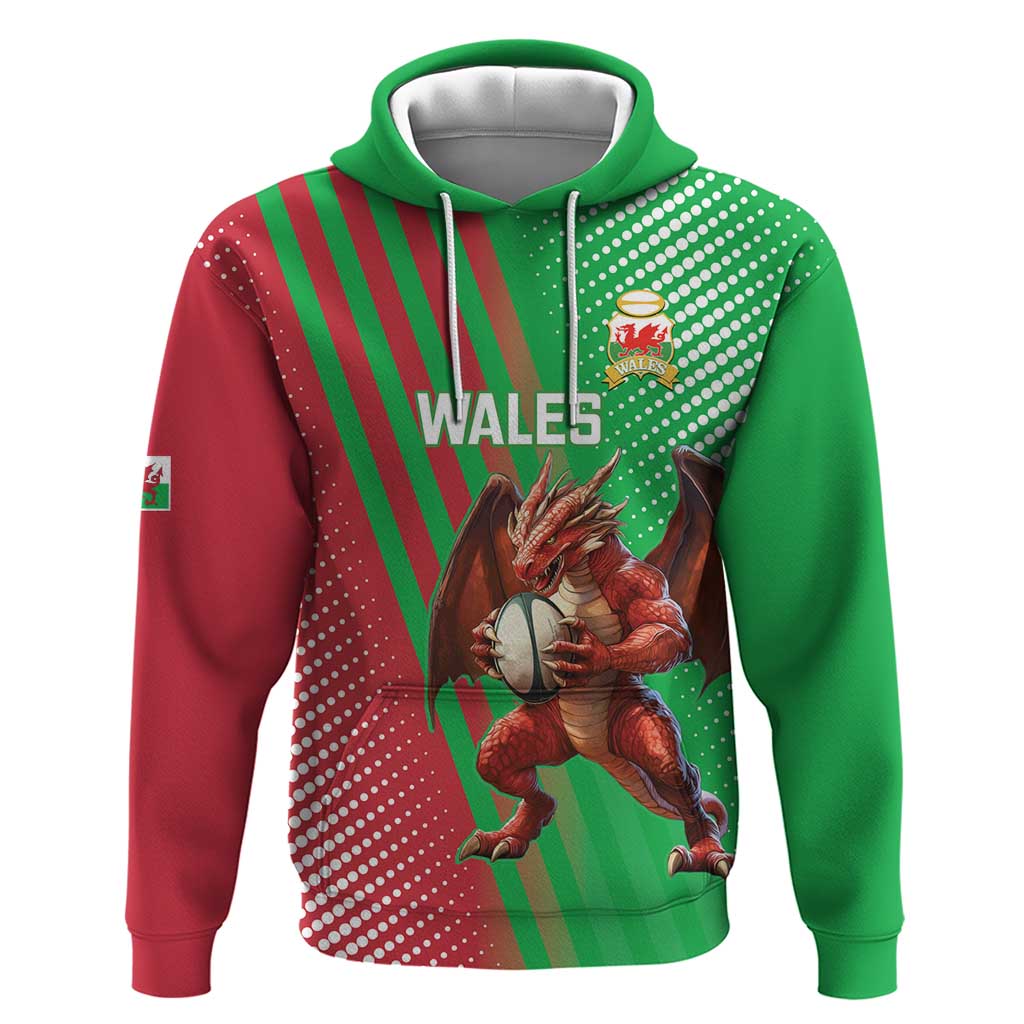 Custom Wales Rugby 2025 Hoodie Go Welsh Dragon Sporty Style - Wonder Print Shop