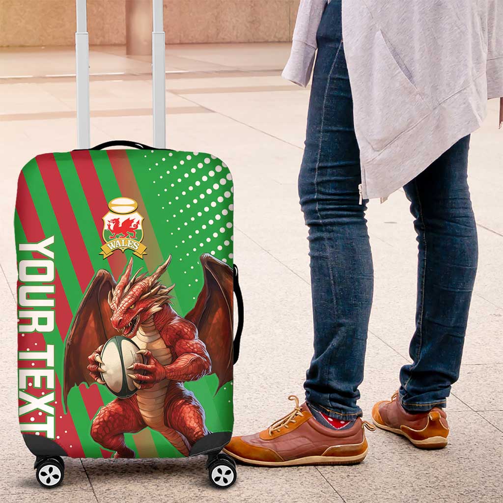 Custom Wales Rugby 2025 Luggage Cover Go Welsh Dragon Sporty Style - Wonder Print Shop