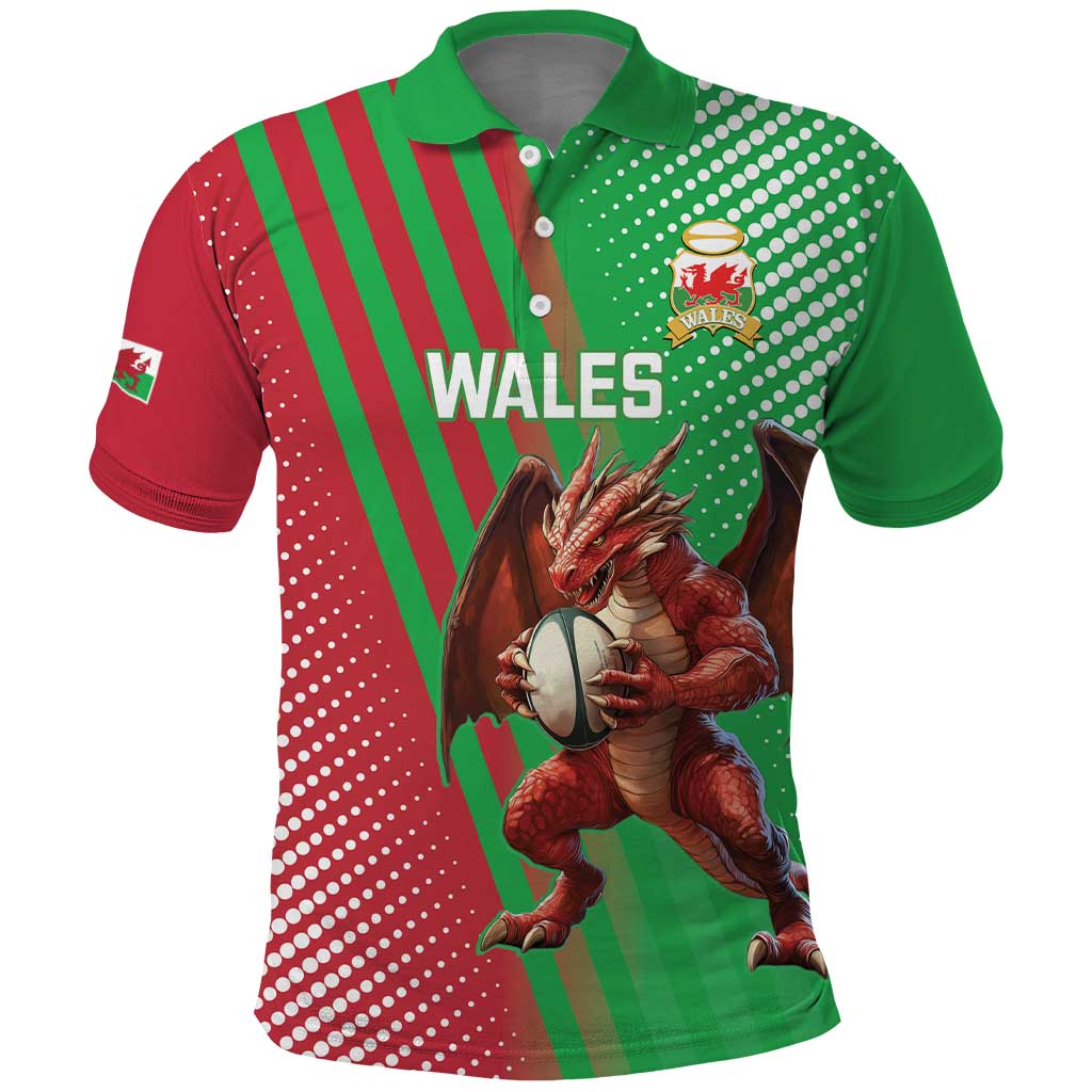 Custom Wales Rugby 2025 Polo Shirt Go Welsh Dragon Sporty Style - Wonder Print Shop