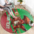 Custom Wales Rugby 2025 Round Carpet Go Welsh Dragon Sporty Style