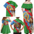 Personalised Eritrea Arabian Camel Family Matching Off Shoulder Maxi Dress and Hawaiian Shirt Gerbera Flower Flag Color