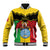 Personalised Mali Baseball Jacket Vulture With Coat Of Arms Bogolan Pattern