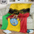 Personalised Mali Blanket Vulture With Coat Of Arms Bogolan Pattern