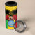 Personalised Mali 4 in 1 Can Cooler Tumbler Vulture With Coat Of Arms Bogolan Pattern