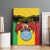 Personalised Mali Canvas Wall Art Vulture With Coat Of Arms Bogolan Pattern