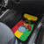 Personalised Mali Car Mats Vulture With Coat Of Arms Bogolan Pattern