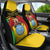 Personalised Mali Car Seat Cover Vulture With Coat Of Arms Bogolan Pattern