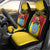 Personalised Mali Car Seat Cover Vulture With Coat Of Arms Bogolan Pattern