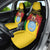 Personalised Mali Car Seat Cover Vulture With Coat Of Arms Bogolan Pattern