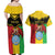 Personalised Mali Couples Matching Off Shoulder Maxi Dress and Hawaiian Shirt Vulture With Coat Of Arms Bogolan Pattern