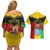 Personalised Mali Couples Matching Off Shoulder Short Dress and Hawaiian Shirt Vulture With Coat Of Arms Bogolan Pattern