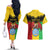 Personalised Mali Couples Matching Off The Shoulder Long Sleeve Dress and Hawaiian Shirt Vulture With Coat Of Arms Bogolan Pattern