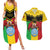 Personalised Mali Couples Matching Summer Maxi Dress and Hawaiian Shirt Vulture With Coat Of Arms Bogolan Pattern