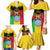 Personalised Mali Family Matching Mermaid Dress and Hawaiian Shirt Vulture With Coat Of Arms Bogolan Pattern