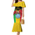 Personalised Mali Family Matching Mermaid Dress and Hawaiian Shirt Vulture With Coat Of Arms Bogolan Pattern