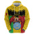 Personalised Mali Hoodie Vulture With Coat Of Arms Bogolan Pattern - Wonder Print Shop